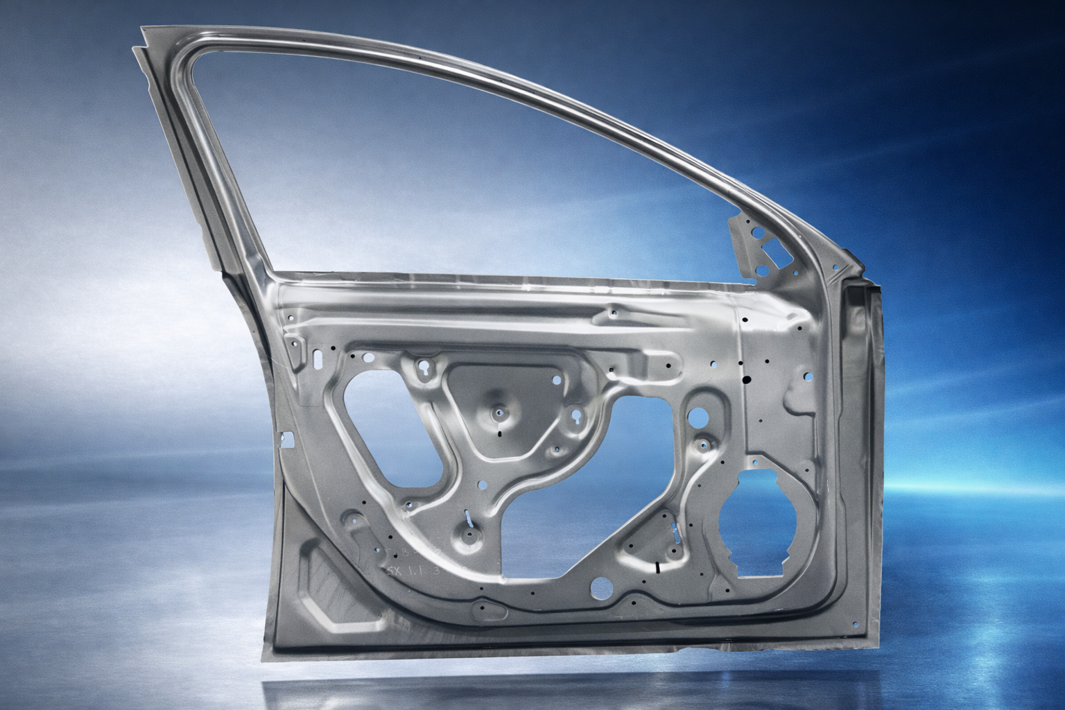 Metallic door panel